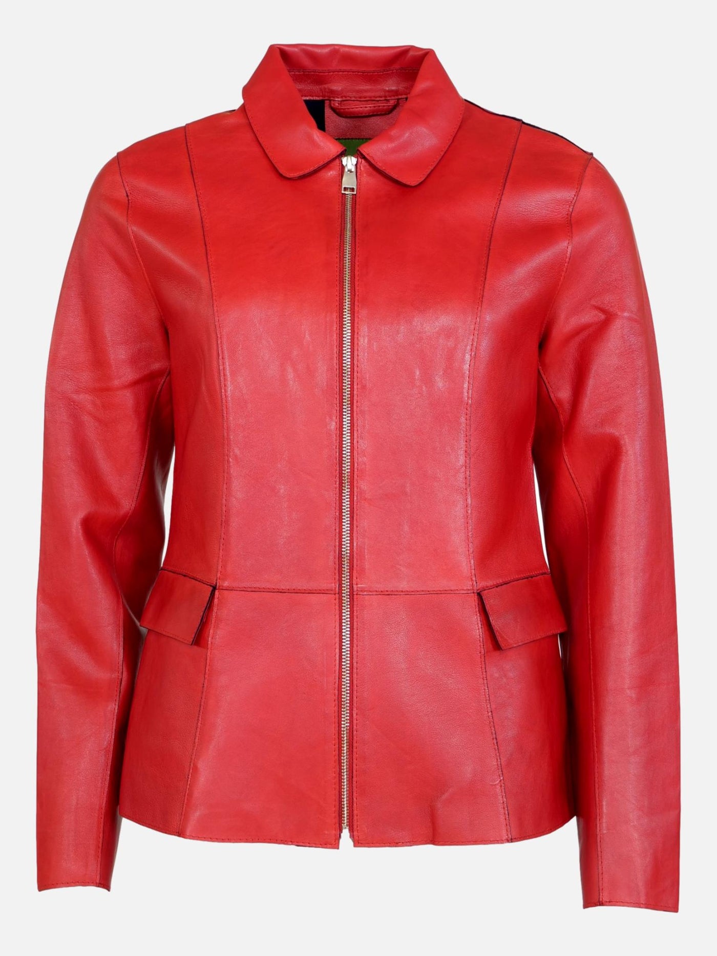 Lysaine - Leather & Farbric - Women - Fire Red