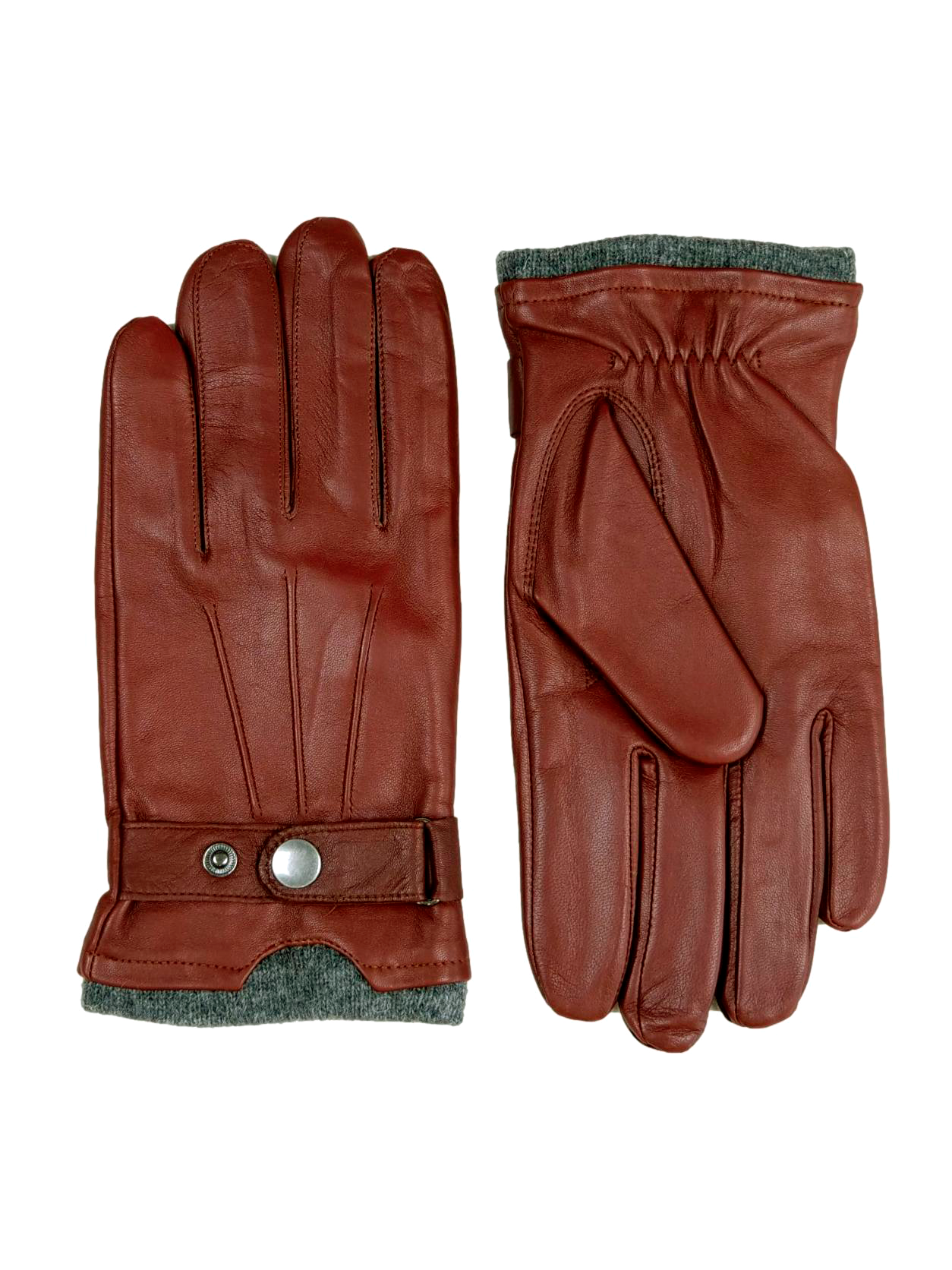 219 Glove - Lamb Slink Leather -Accesories - Cognac