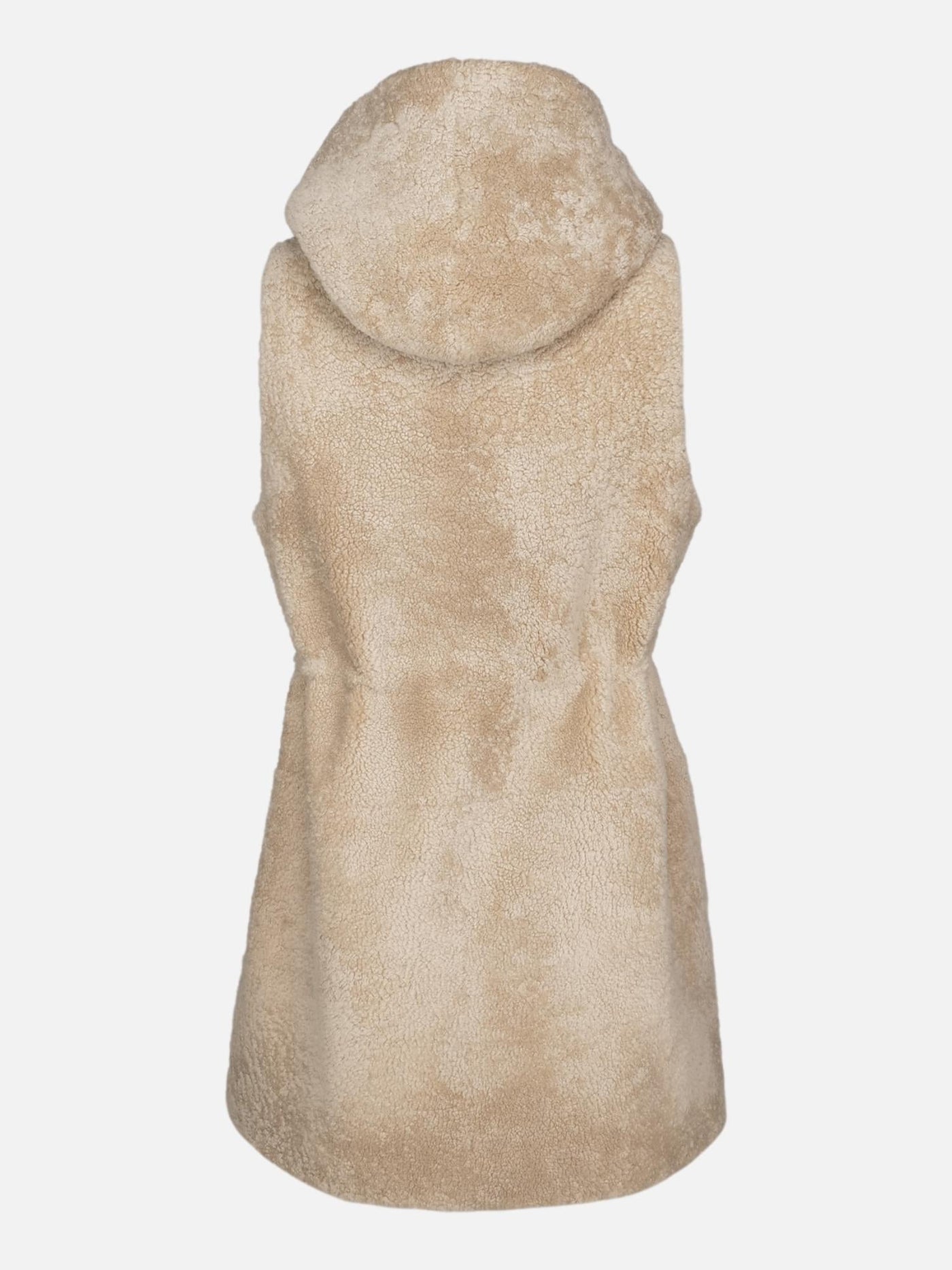 Germina West, 86 cm. - Hood - Curly Lamb - Women - Light Camel