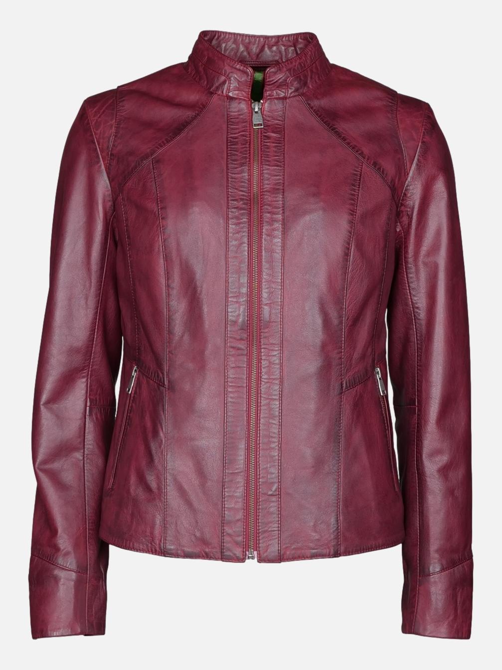 Stephie, 56 cm. - Collar - Lamb Malli Leather - Women - Copper Red