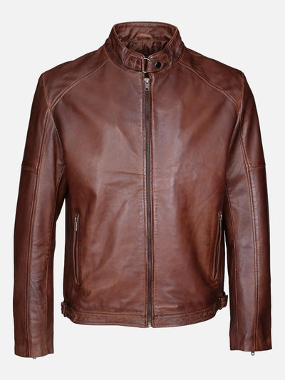 Prato, 65 cm. - Collar - Lamb Polish Nappa Leather -Man - Copper Brown