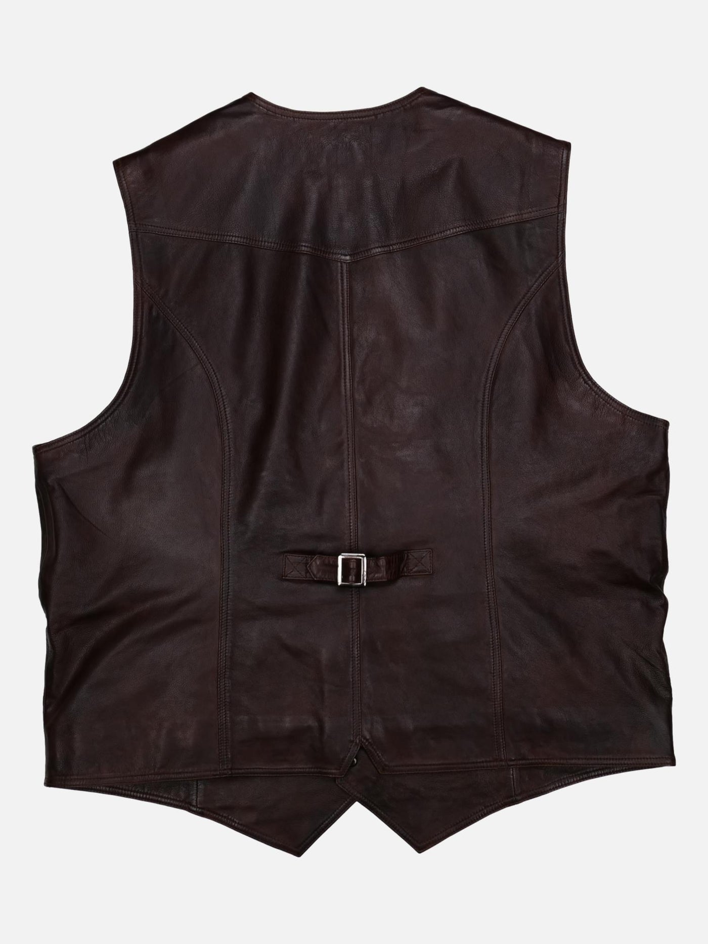 Big Vest, 72 cm. - Collar - Lamb Polish Nappa Leather -Man -
