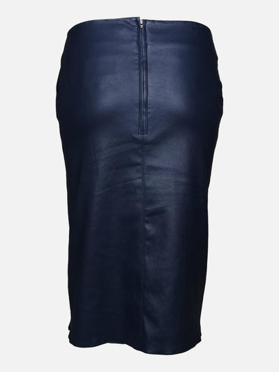 Carlotta Skirt - Lamb Stretch Leather - Women - Blue