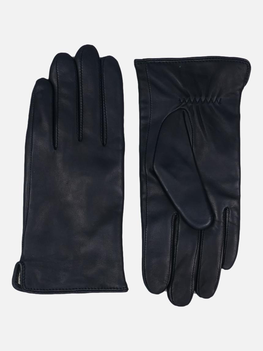 Z-1601 Plain Glove - Lamb Slink Leather -Accesories - Navy
