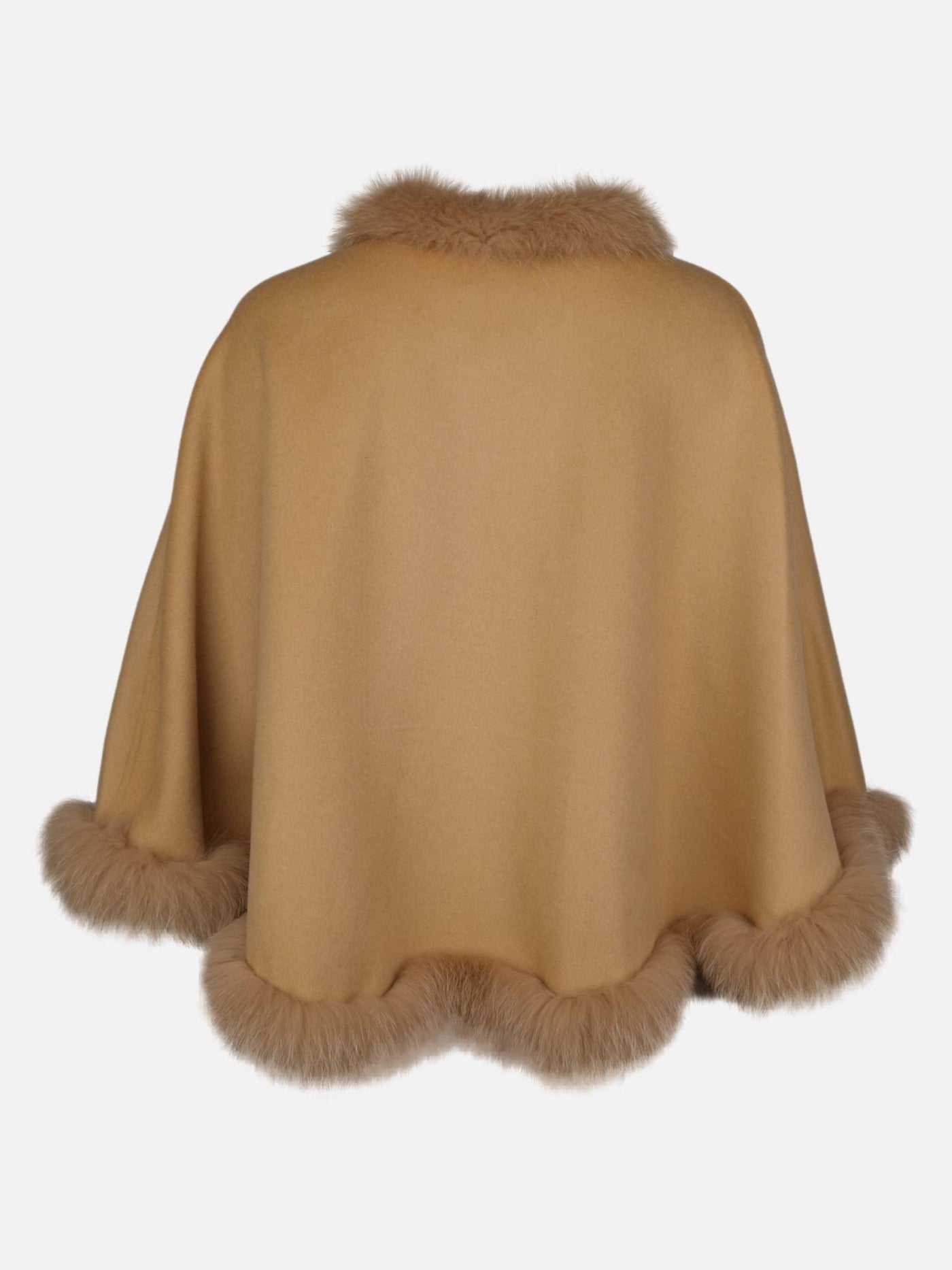 Chadron Cape, 65 cm. - Thinner Double Face Wool - Nude