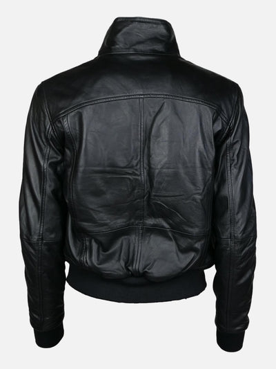 33100L Ladies Jacket - Lamb Polish Nappa Leather - Black