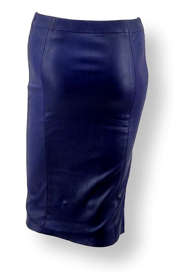 Chantal Skirt - Lamb Stretch Leather - Women - Violet
