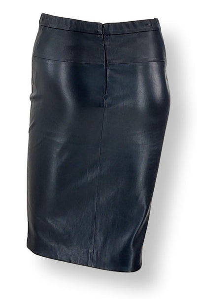 Agapi Skirt - Lamb Stretch Leather - Women - Black