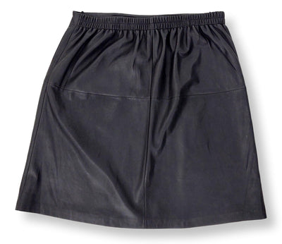 Moni Skirt XL - Lamb Thick Dace Leather -Women - Black