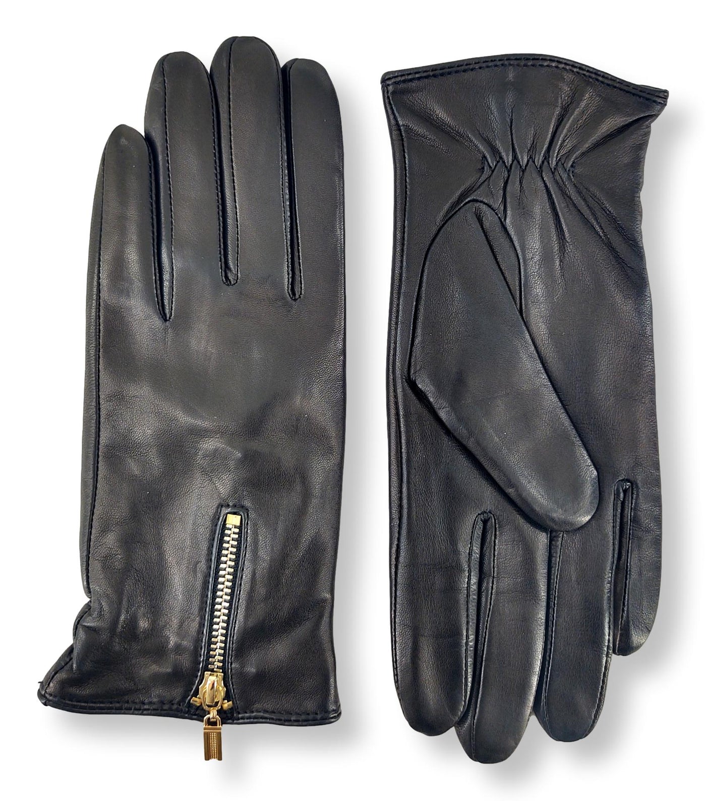2687-2 Glove - Lamb Slink Leather -Accesories - Black