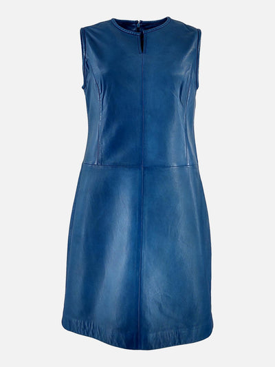 Eglantine Dress - Lamb Malli Leather - Women - Light Blue