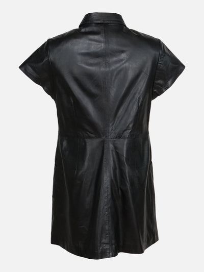 Edita Dress - Lamb Malli Leather - Women - Black