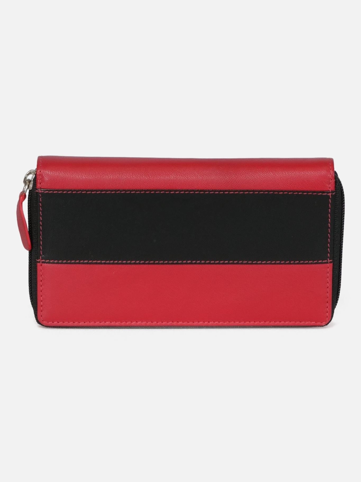 1354 Wallet - Goat Leather - Accesories - Black & Red