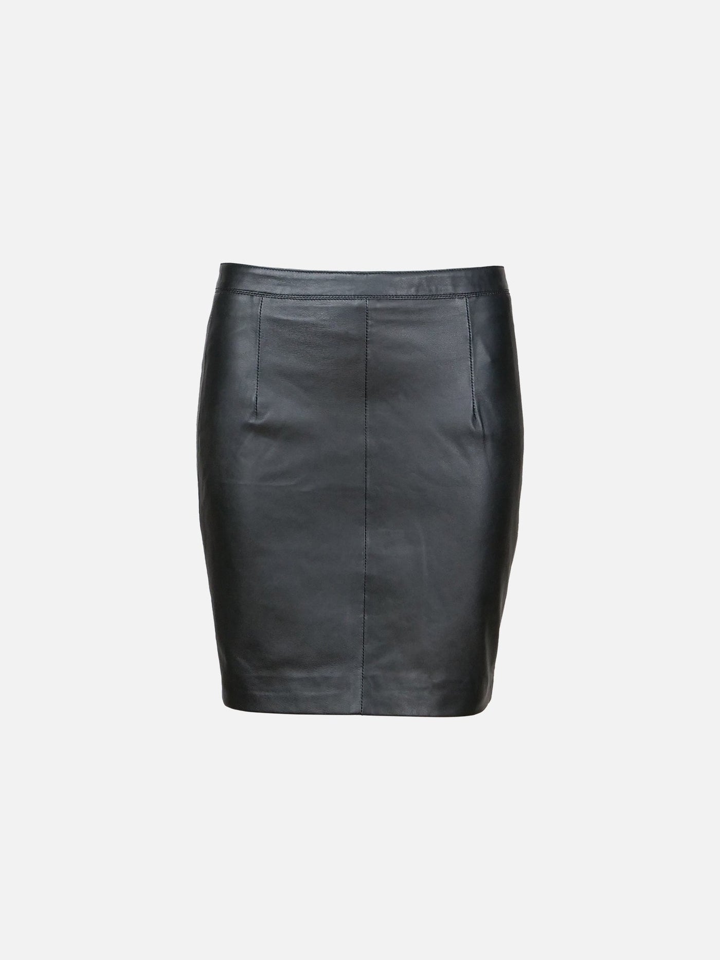 Abelone Skirt, 43 cm. - Lamb Thick Leather - Women - Black