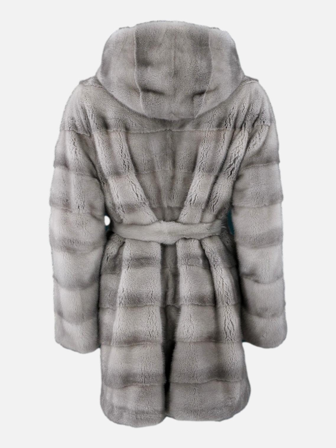 Victoria, 85 cm. - Hood - Mink - Women - Sapphire