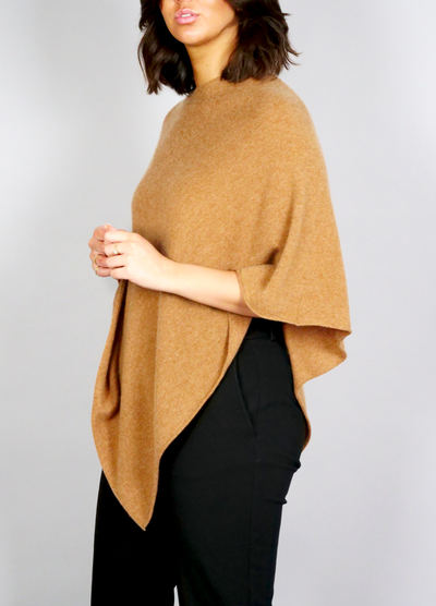 SY-24001 Poncho - 100% Cashmere - Accesories - Cashew