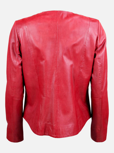 PP 108 - Comfort - Lamb Malli Leather - Women - Red / Læder Skinds Jakke - Levinsky - Kvinde