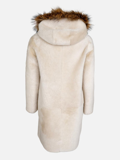 Turi, 95 cm. - Hood - Nappa Lamb Crack - Women - Whisky
