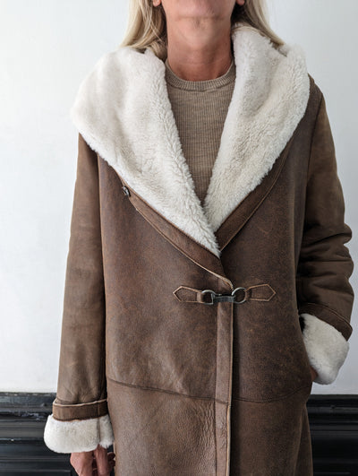 969, 90 cm. - Hood - Nappa Lamb Crack - Women - Whisky
