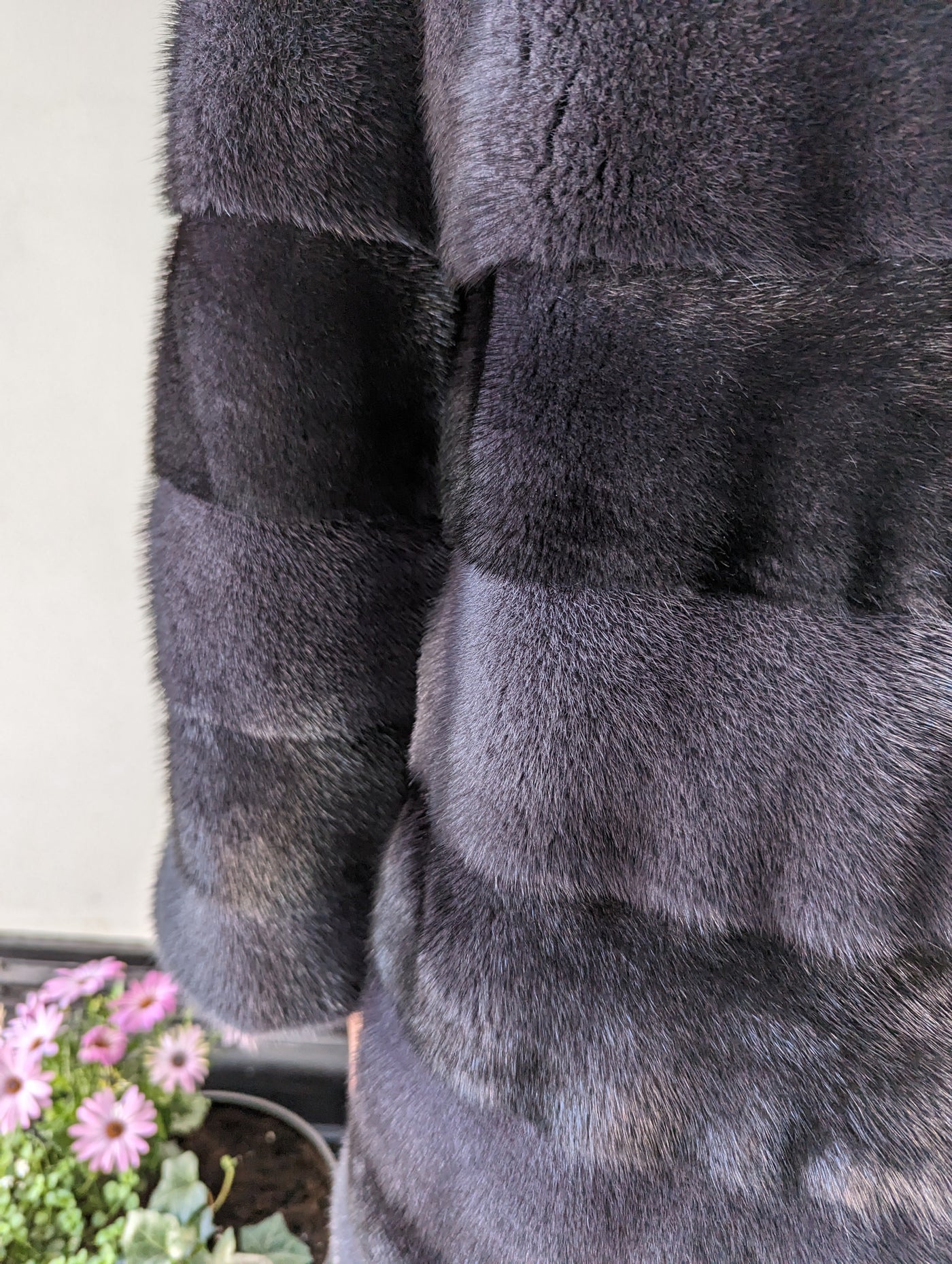 Tillie, 80 cm. - Mink - Women - Black & Grey