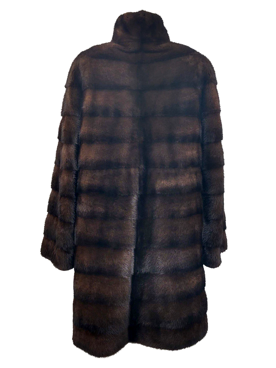 Rosario, 85 cm. - Collar - Mink - Women - Mahogany