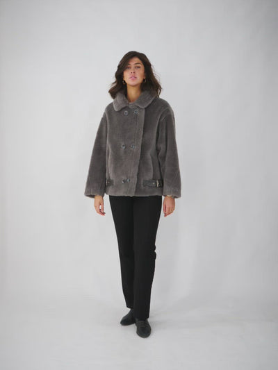 Fiza, 76 cm. - Collar - Air Wool - Women - Grey